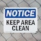 Signmission Keep Area Clean, 18 in W x Rectangle, Plastic OS-2PACK-NS-P-1218-L-15848 - alternate 7